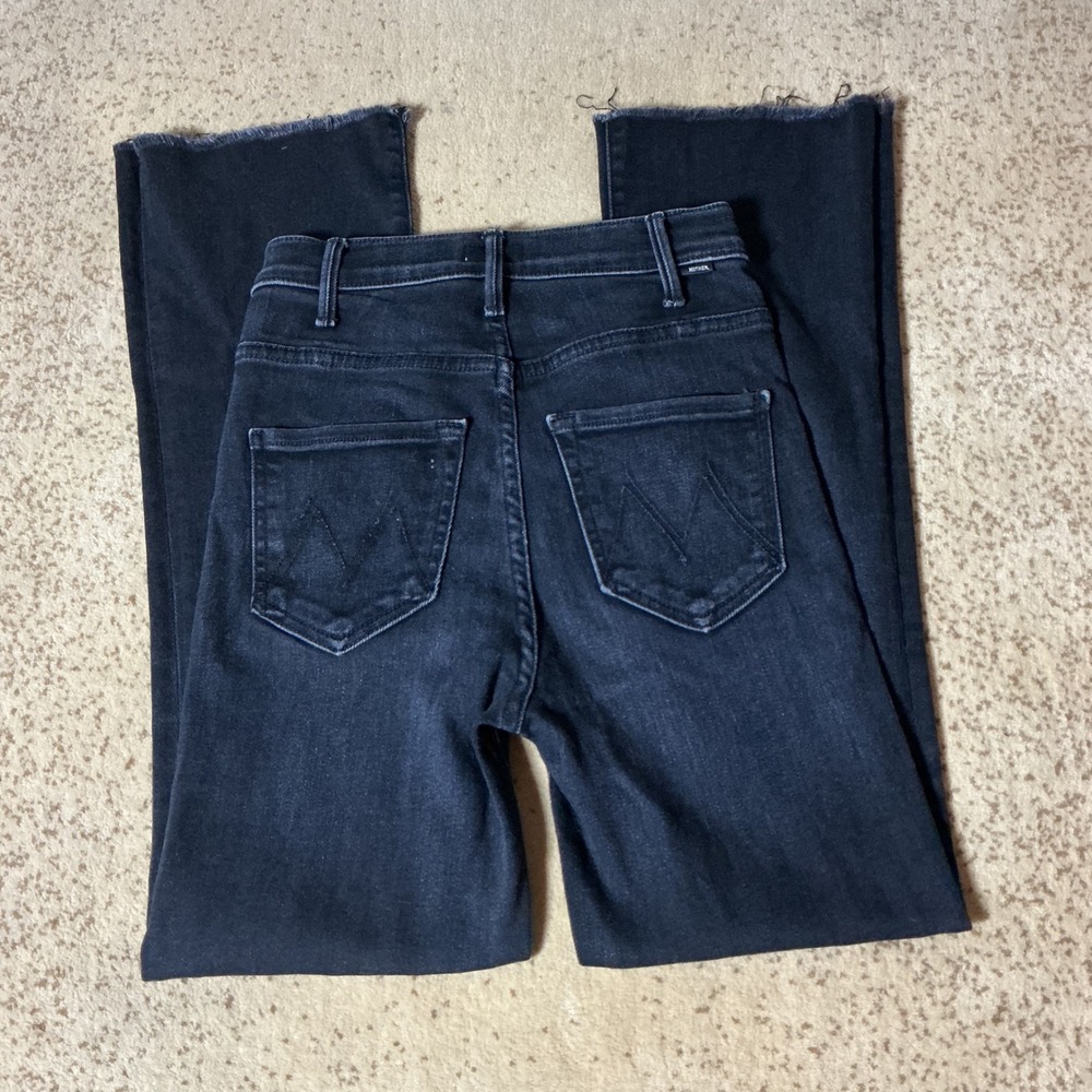 MOTHER The Hustler Ankle Fray Jeans Encounters At Night Black 1117-966 Size 23 - Picture 2 of 7